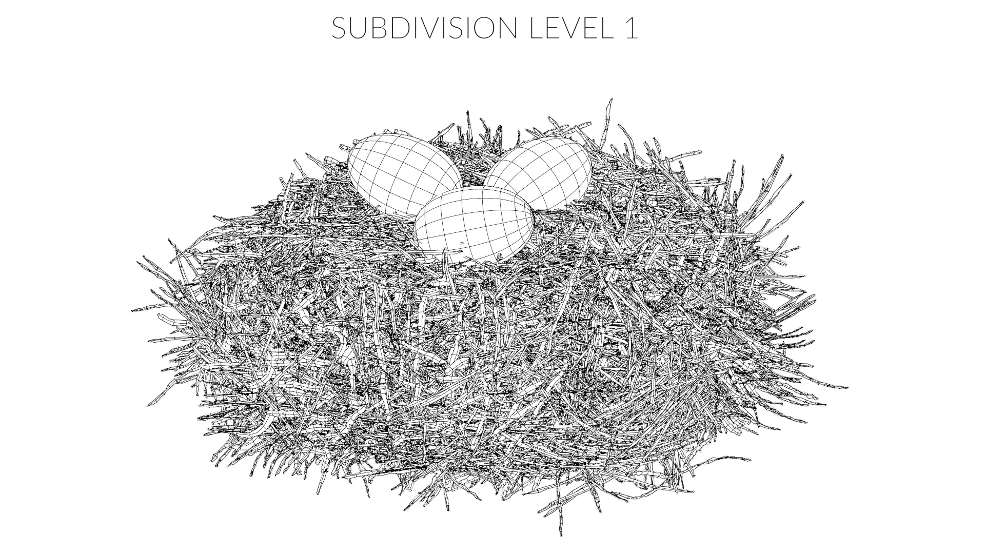 -Stork Nest with Eggs- 3D model_12