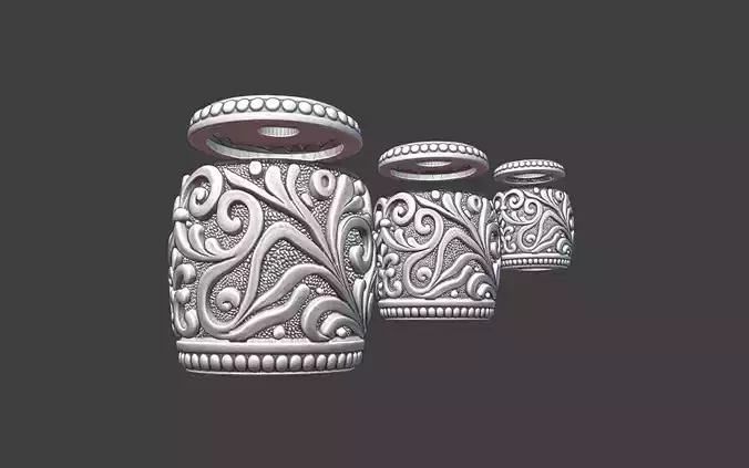 Decorative Silver Bead scrollwork