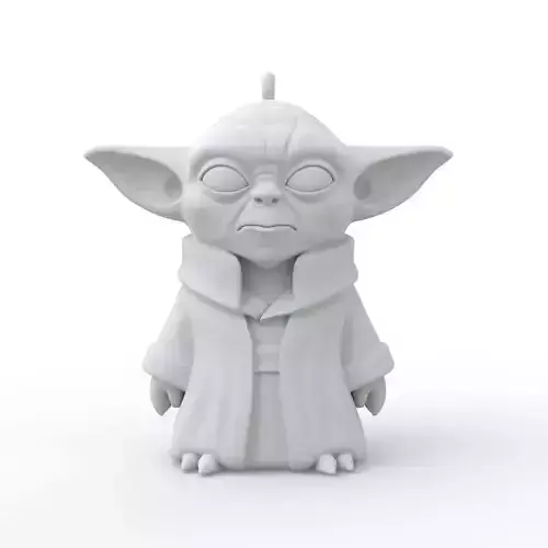 Yoda Keychain 3D Print Model