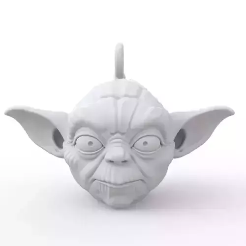 Yoda Keychain 3D Print Model