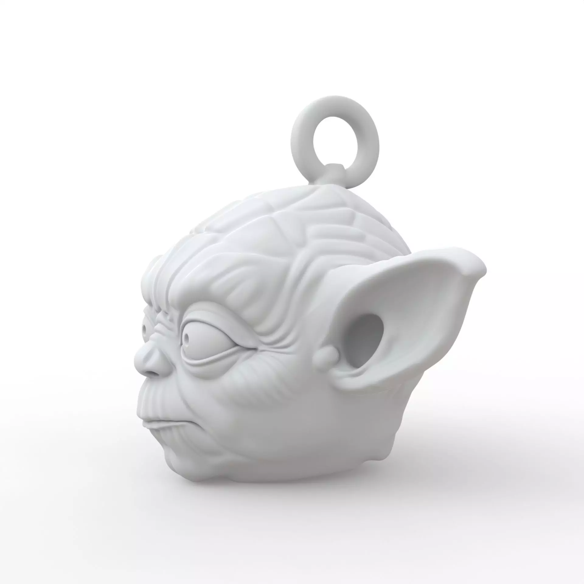 Yoda Keychain 3D Print Model 3D print model_2