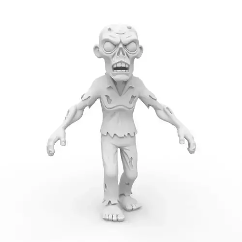 Zombie Bust 3D Print Model
