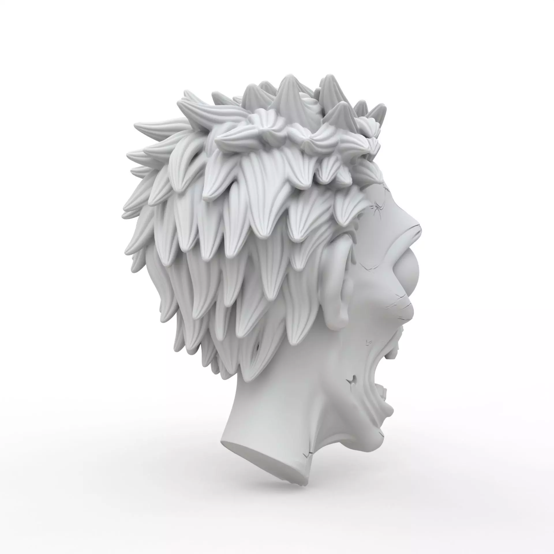 Zombie Head 3D Print Model 3D print model_4