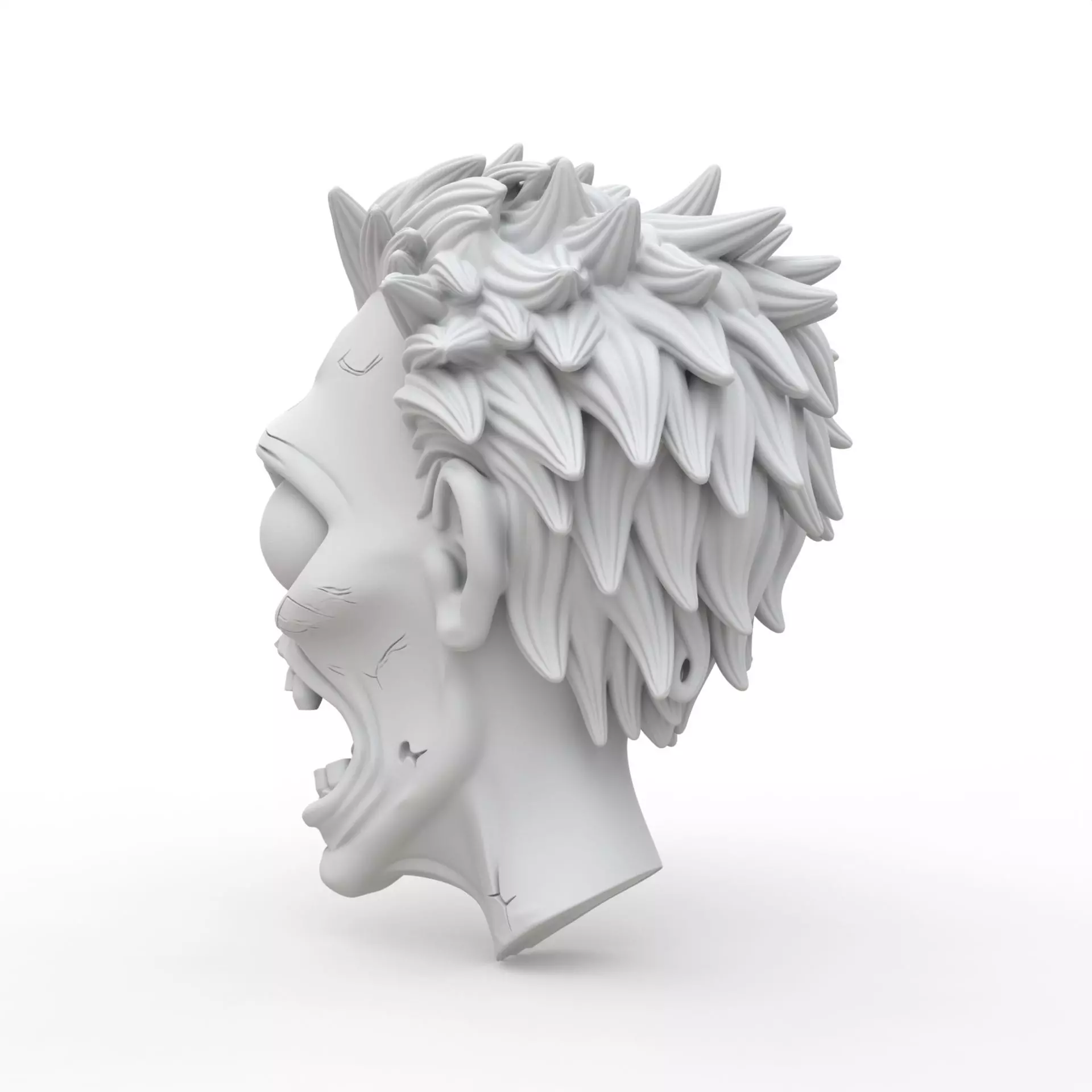 Zombie Head 3D Print Model 3D print model_1