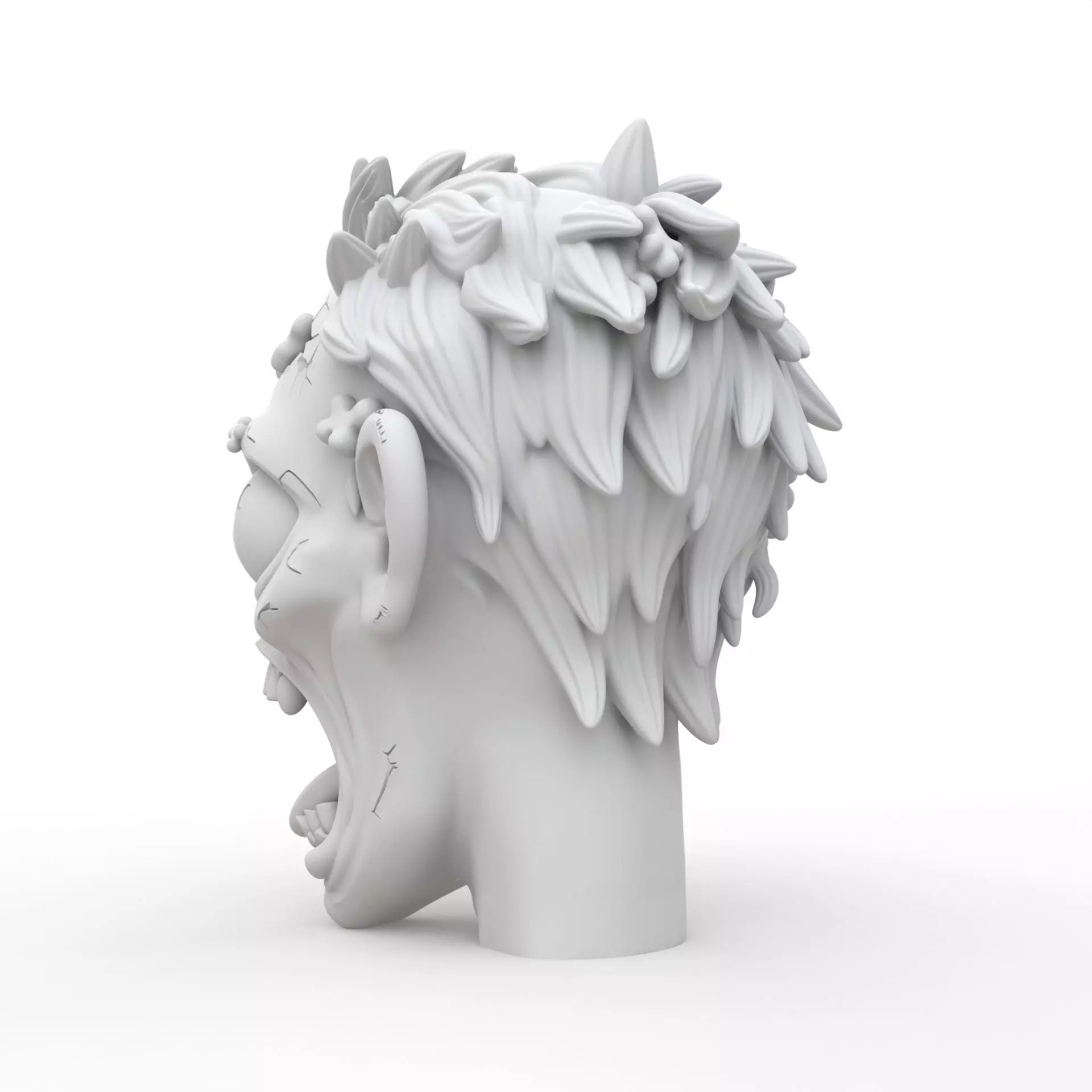 Zombie Head 3D Print Model 3D print model_2