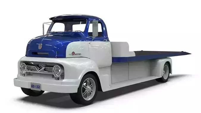 Vintage COE Car Carrier Truck