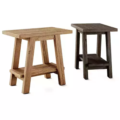 Kave Home Safara Cracked wood Footstool