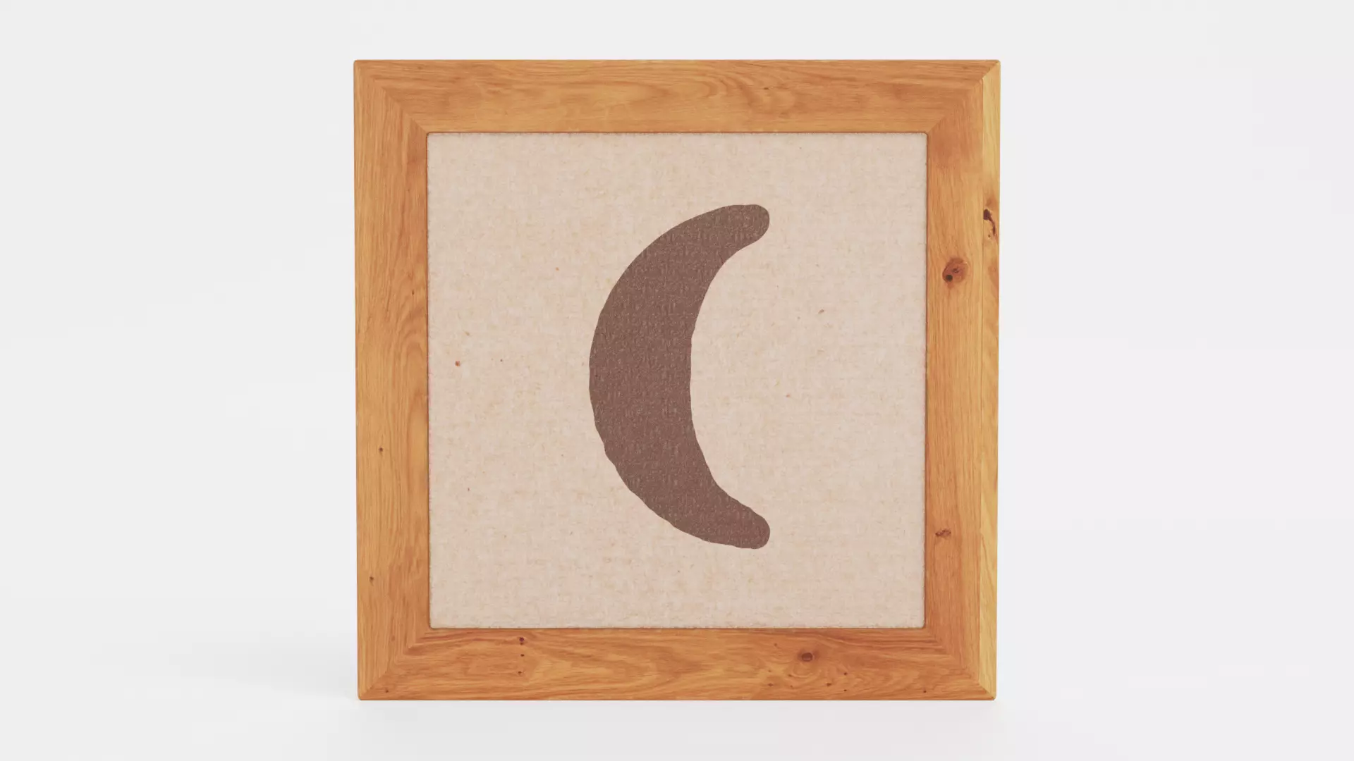 Wall Picture V2 - Framed Original Moon Artwork on Canvas Low-poly 3D model