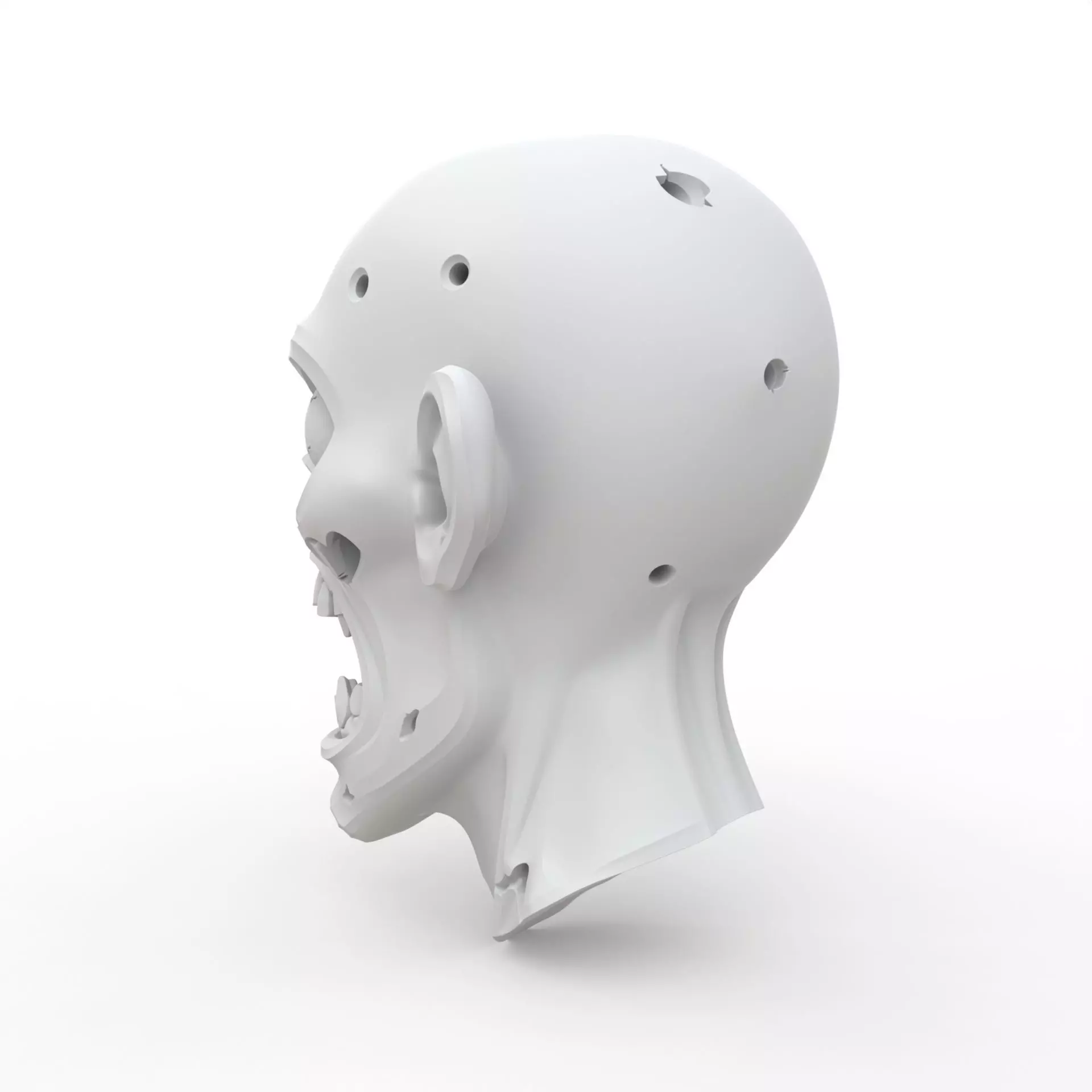 Zombie Head 3D Print Model 3D print model_2