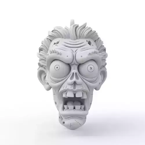 Zombie Keychain 3D Print Model