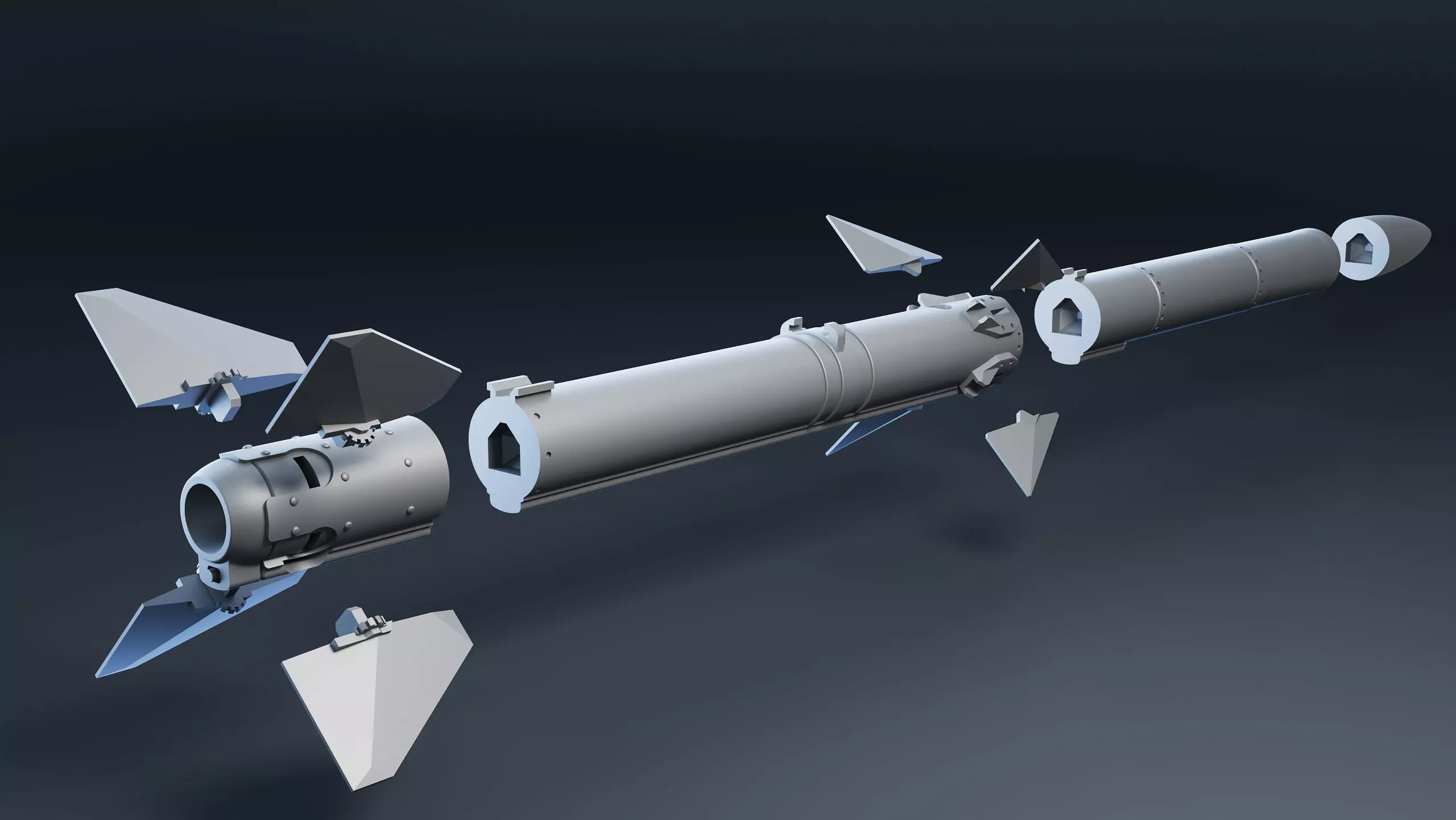 AIM-120A Missile 3D Print 3D print model_3