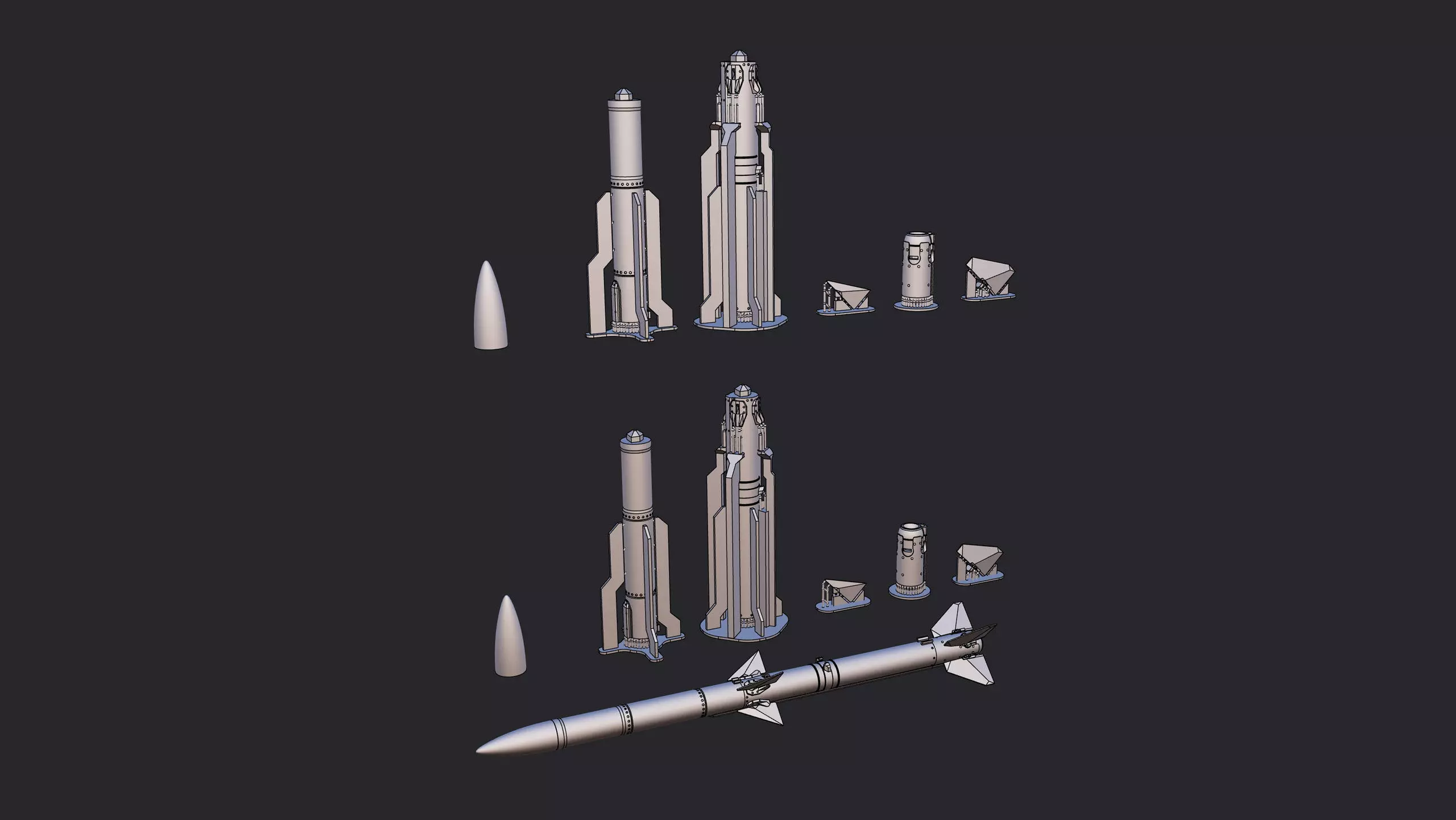 AIM-120A Missile 3D Print 3D print model_7