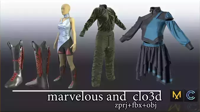3d fashion clothes in marvelous