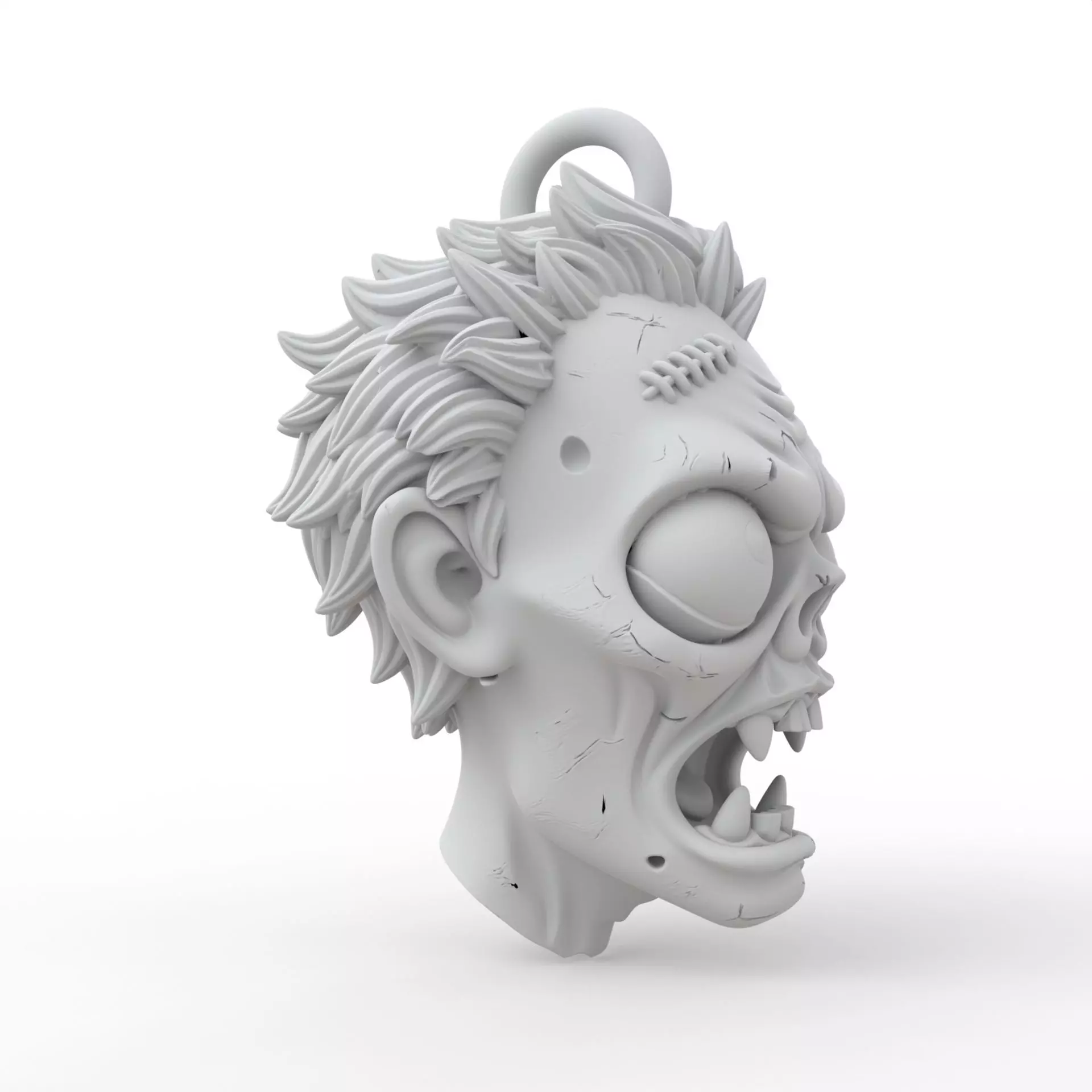Zombie Keychain 3D Print Model 3D print model_5