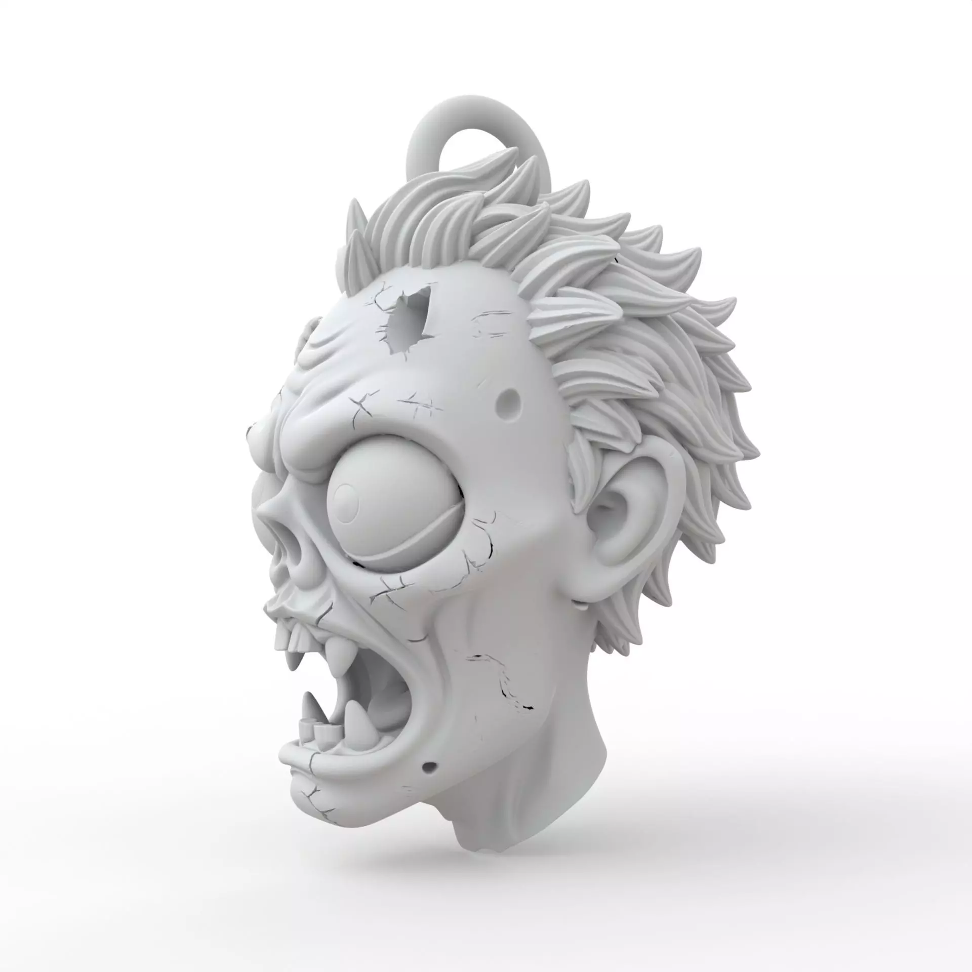 Zombie Keychain 3D Print Model 3D print model_3