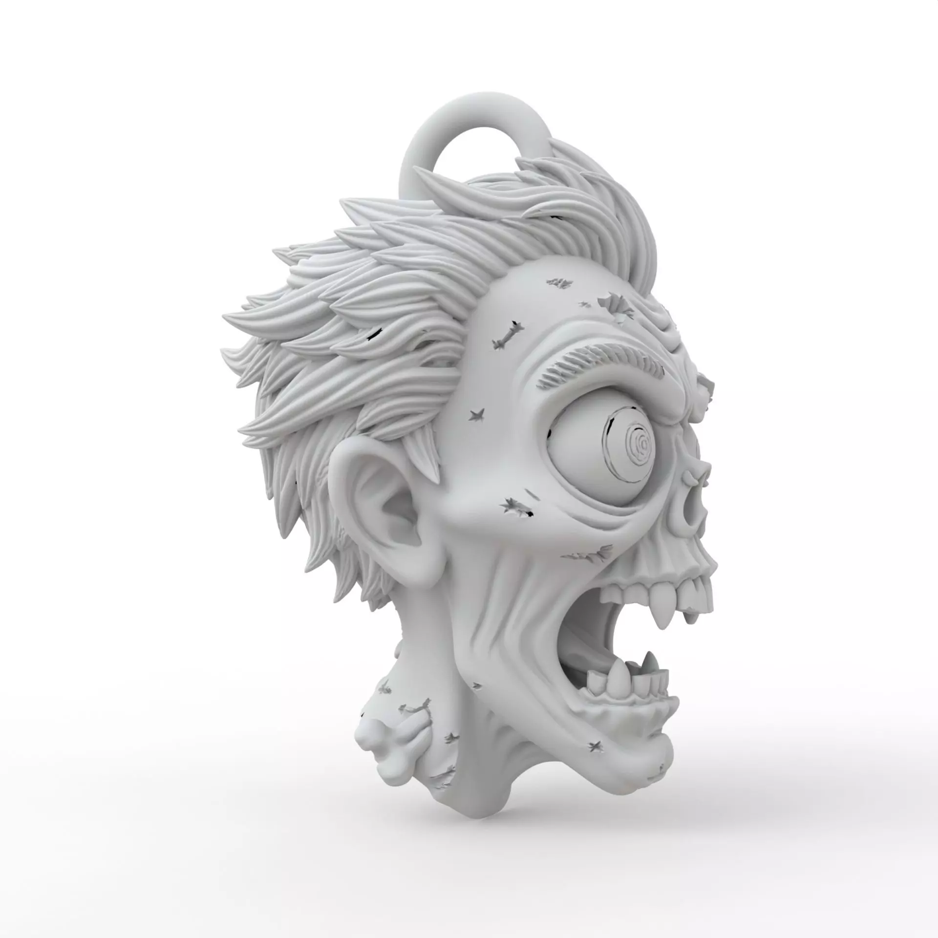 Zombie Keychain 3D Print Model 3D print model_5