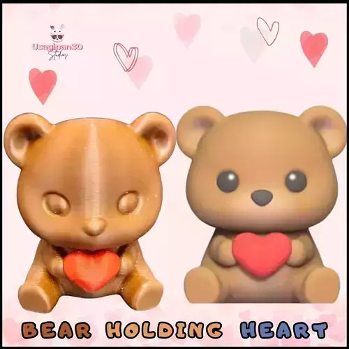 Bear Holding Heart