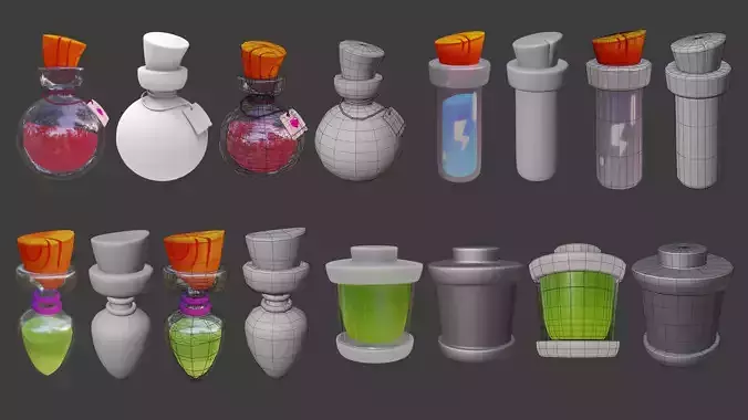 Potion or Poison Low-poly  3D model