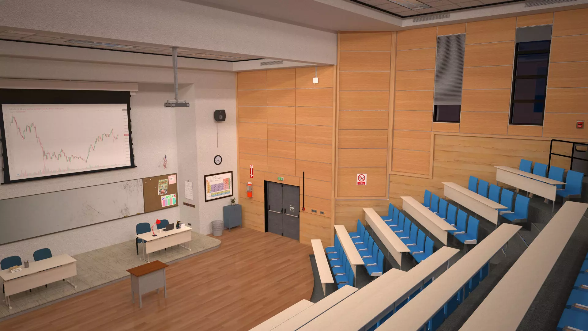 Auditorium 1 Low-poly 3D model_8