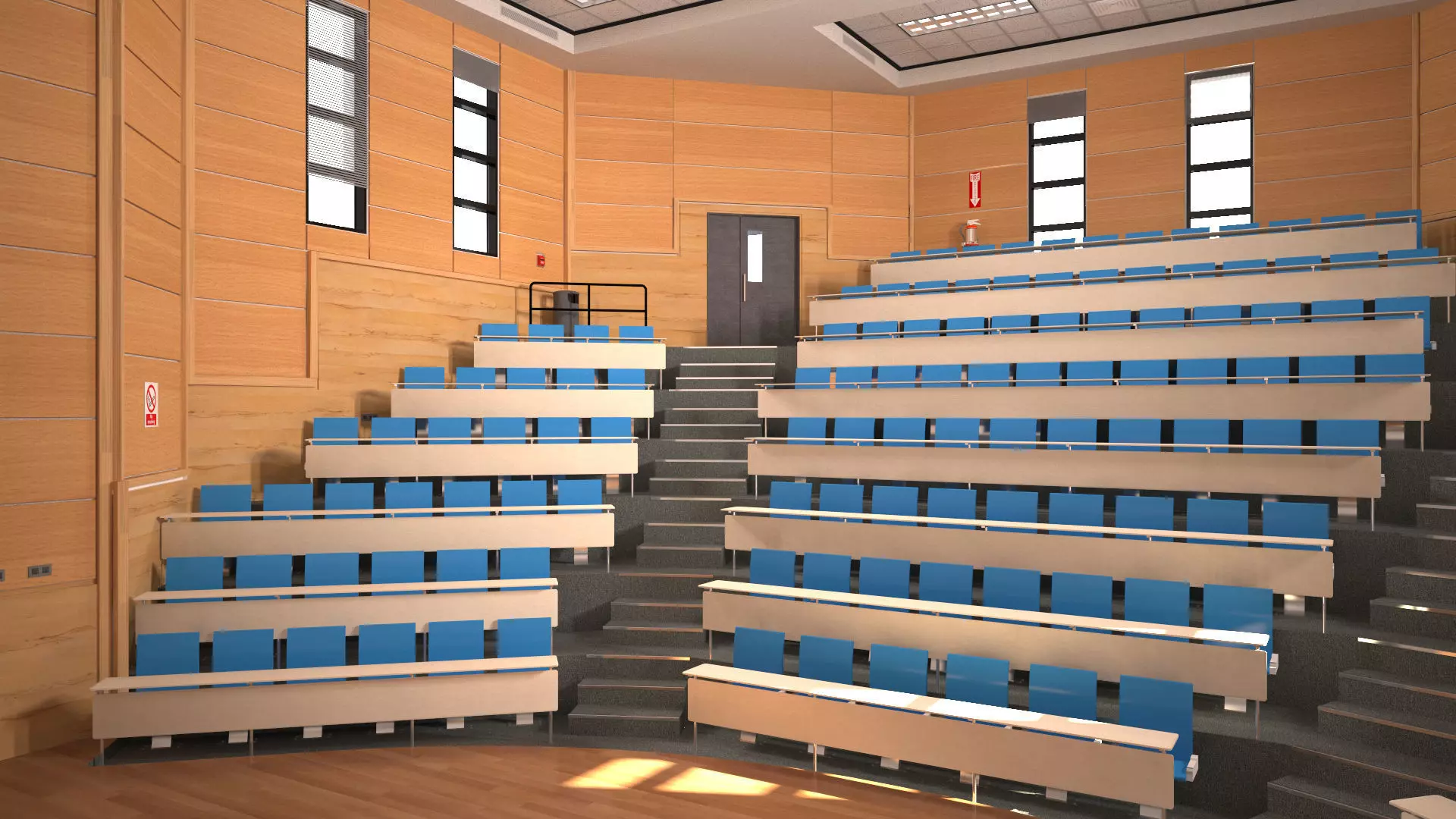 Auditorium 1 Low-poly 3D model_4
