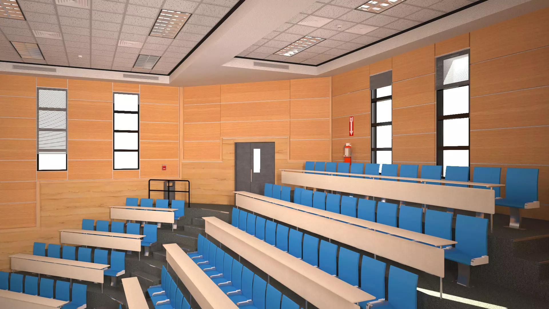 Auditorium 1 Low-poly 3D model_6
