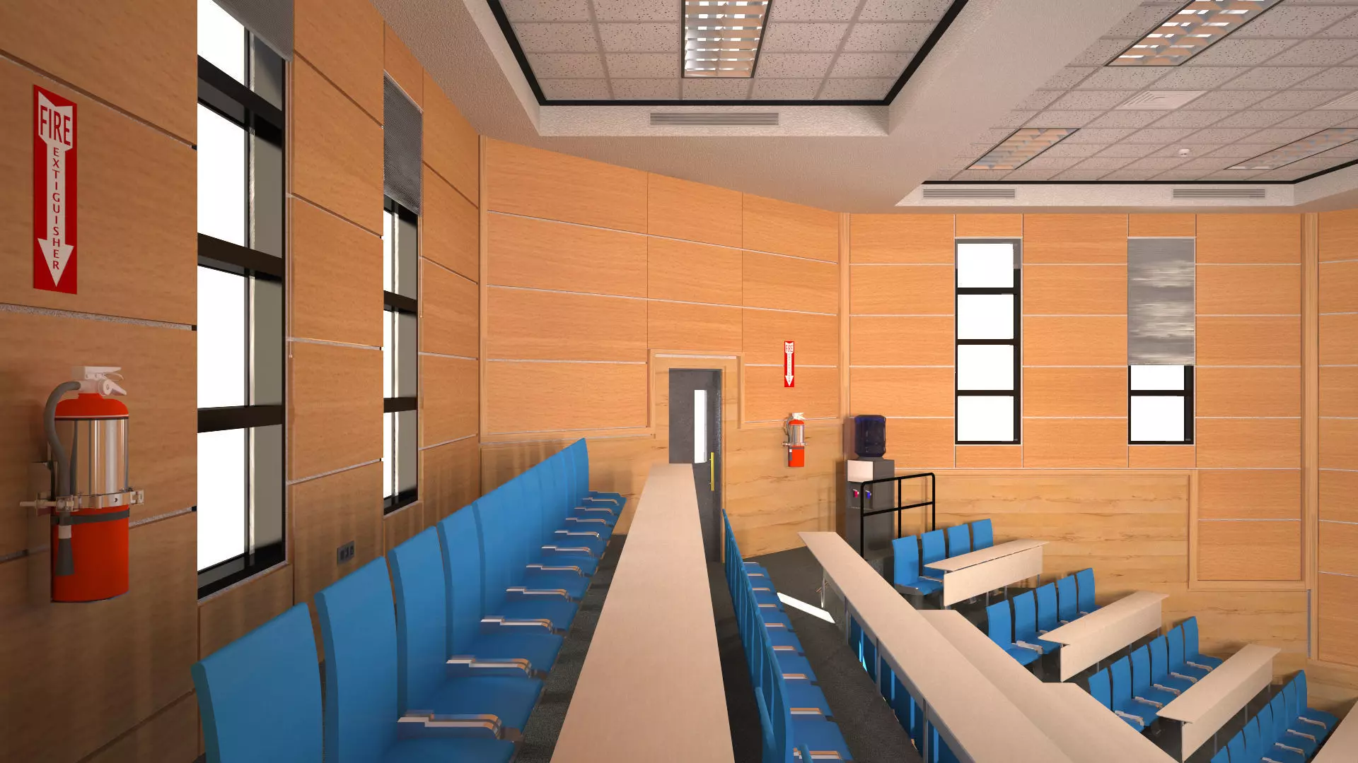 Auditorium 1 Low-poly 3D model_7