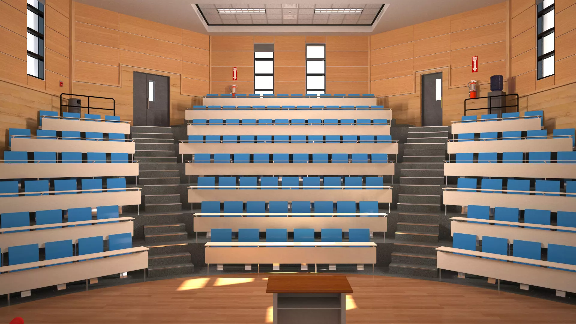 Auditorium 1 Low-poly 3D model_2