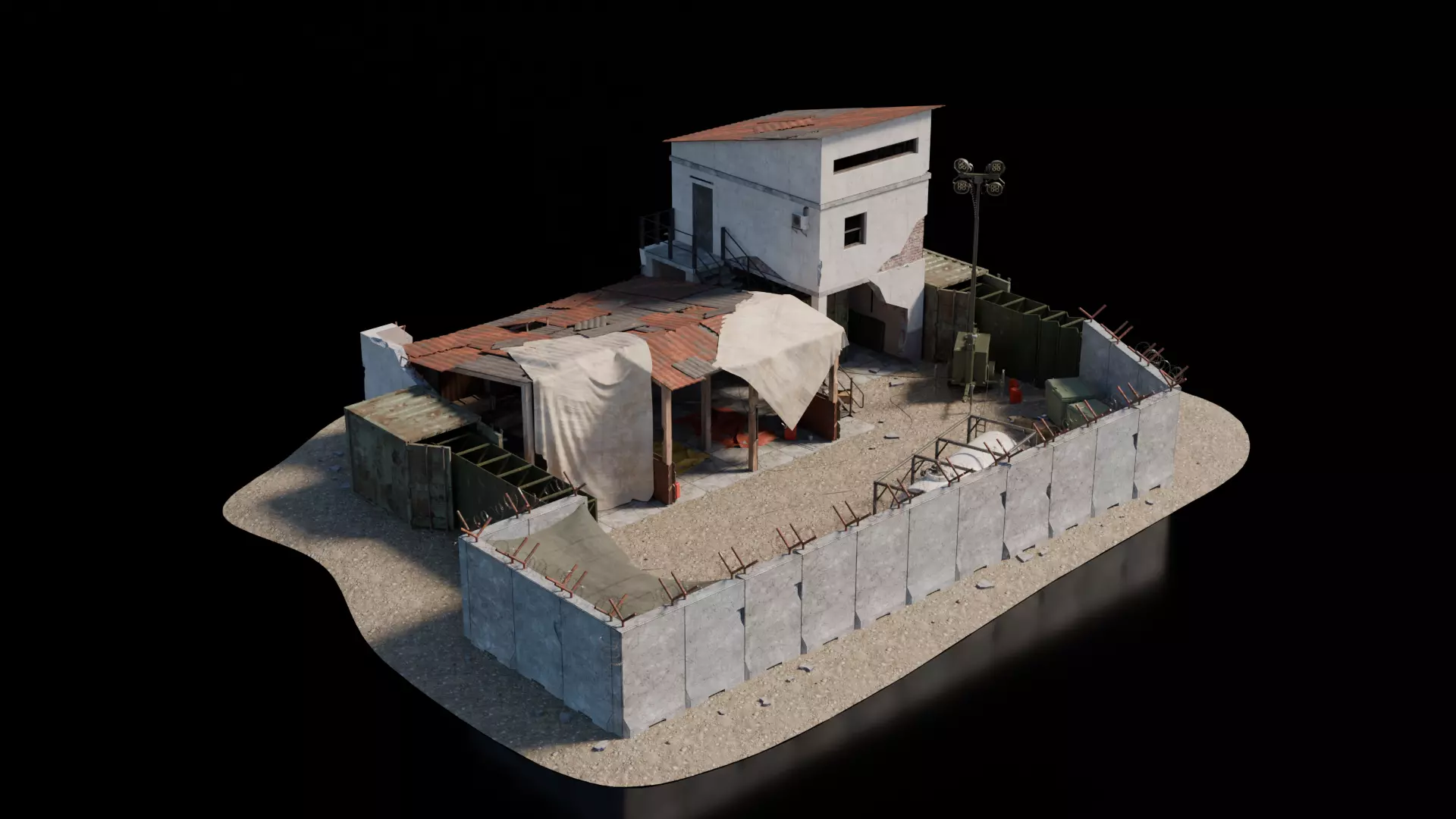 Warzone - Temp Garage 3D model_0
