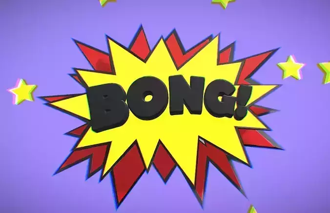 Bong FX for AR animated Low-poly 3D model