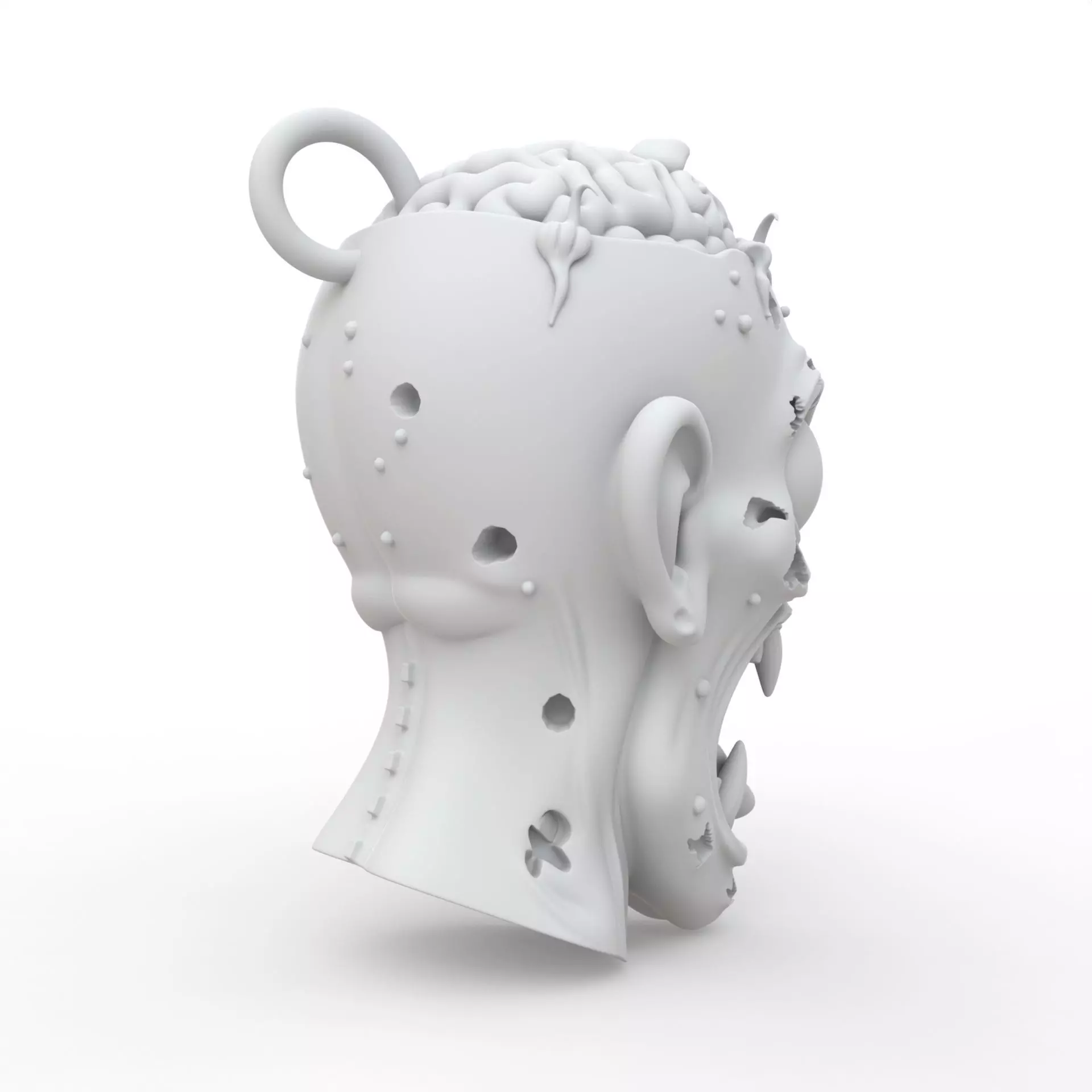 Zombie Keychain 3D Print Model 3D print model_4