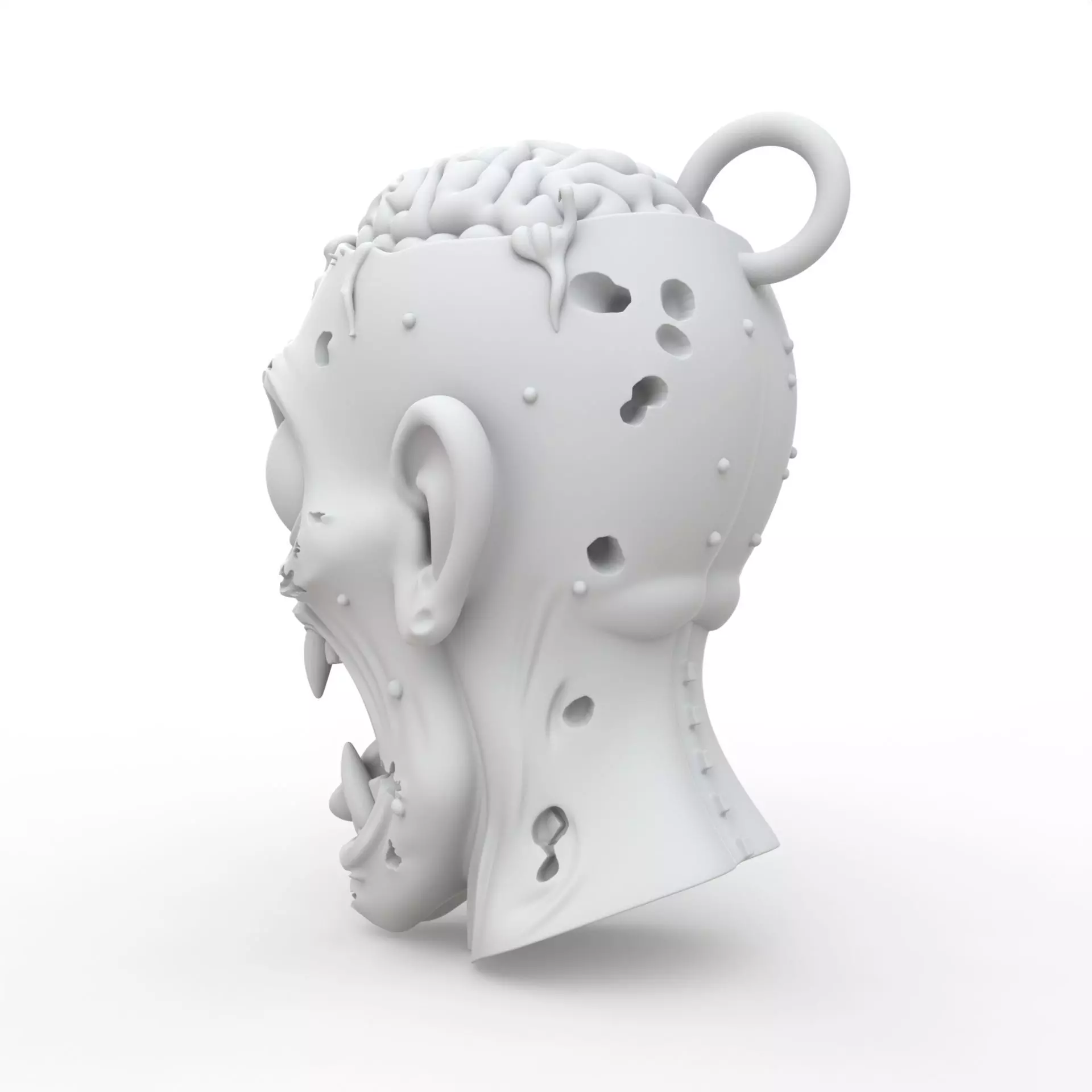 Zombie Keychain 3D Print Model 3D print model_2