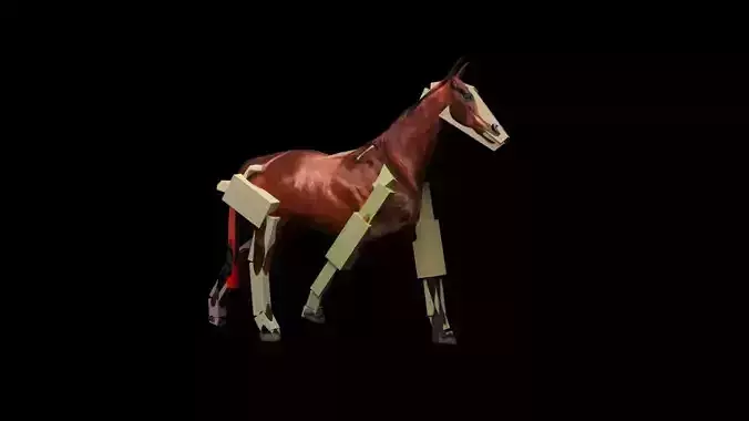 Walking Horse 3D Model
