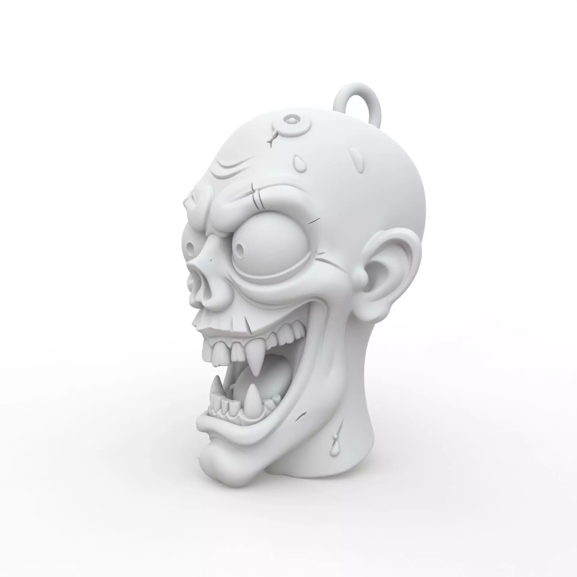 Zombie Keychain 3D Print Model 3D print model_1