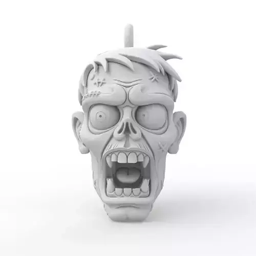 Zombie Keychain 3D Print Model