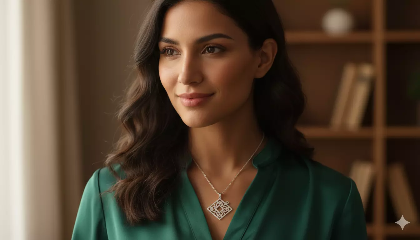 Geometric Square Pendant Art 3D model_1