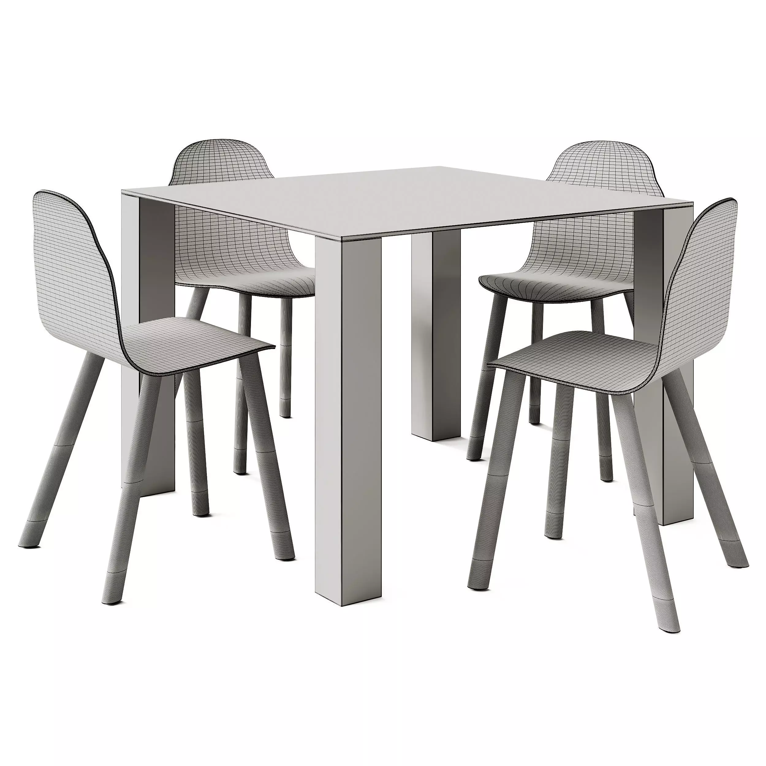 Adularia Glass Table and Boby Chair 3D model_5