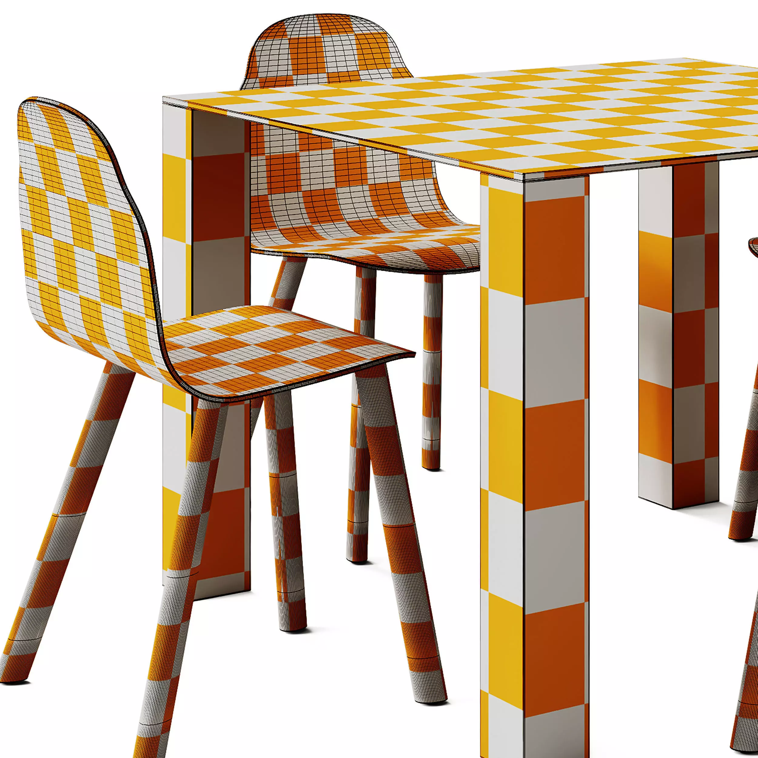 Adularia Glass Table and Boby Chair 3D model_8