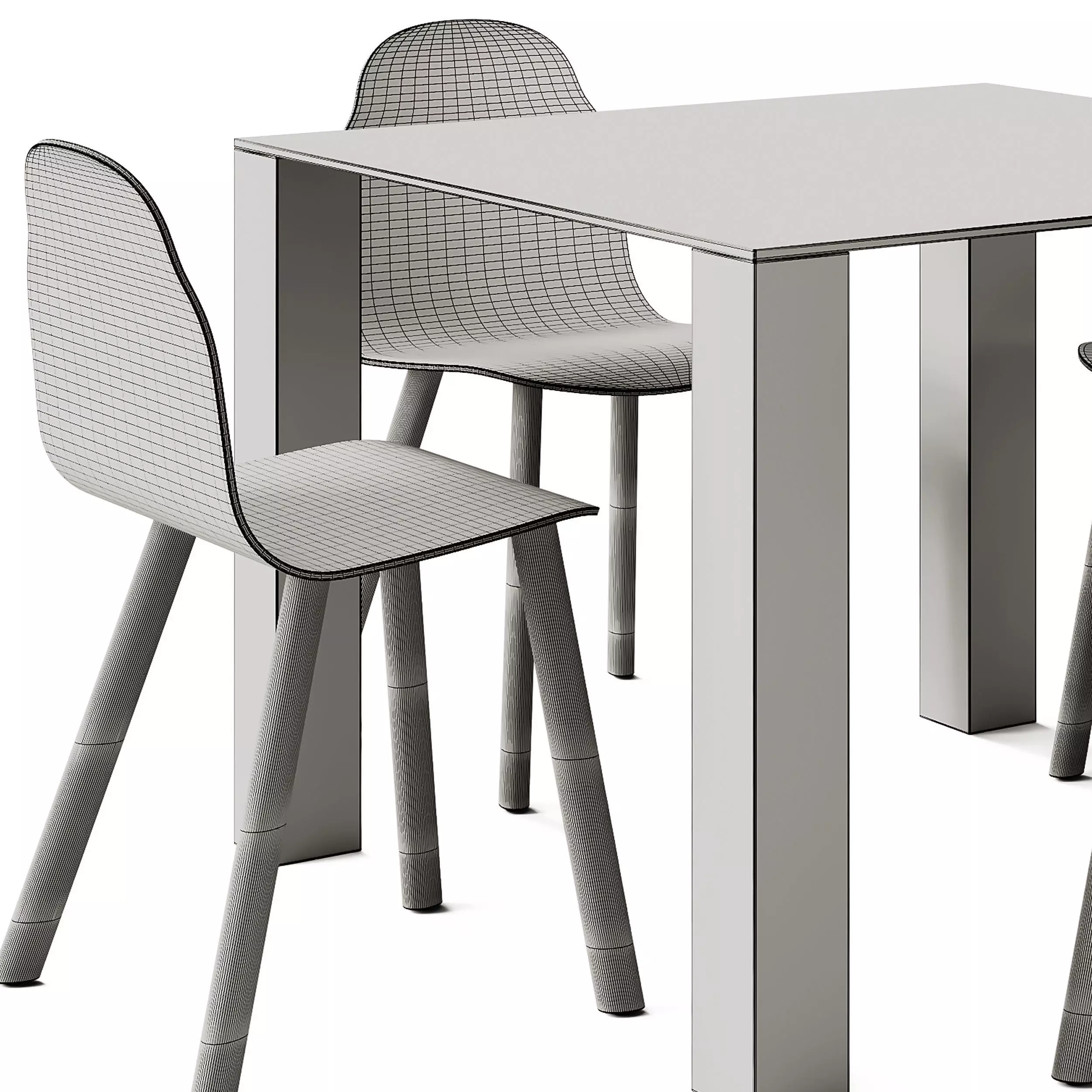 Adularia Glass Table and Boby Chair 3D model_7