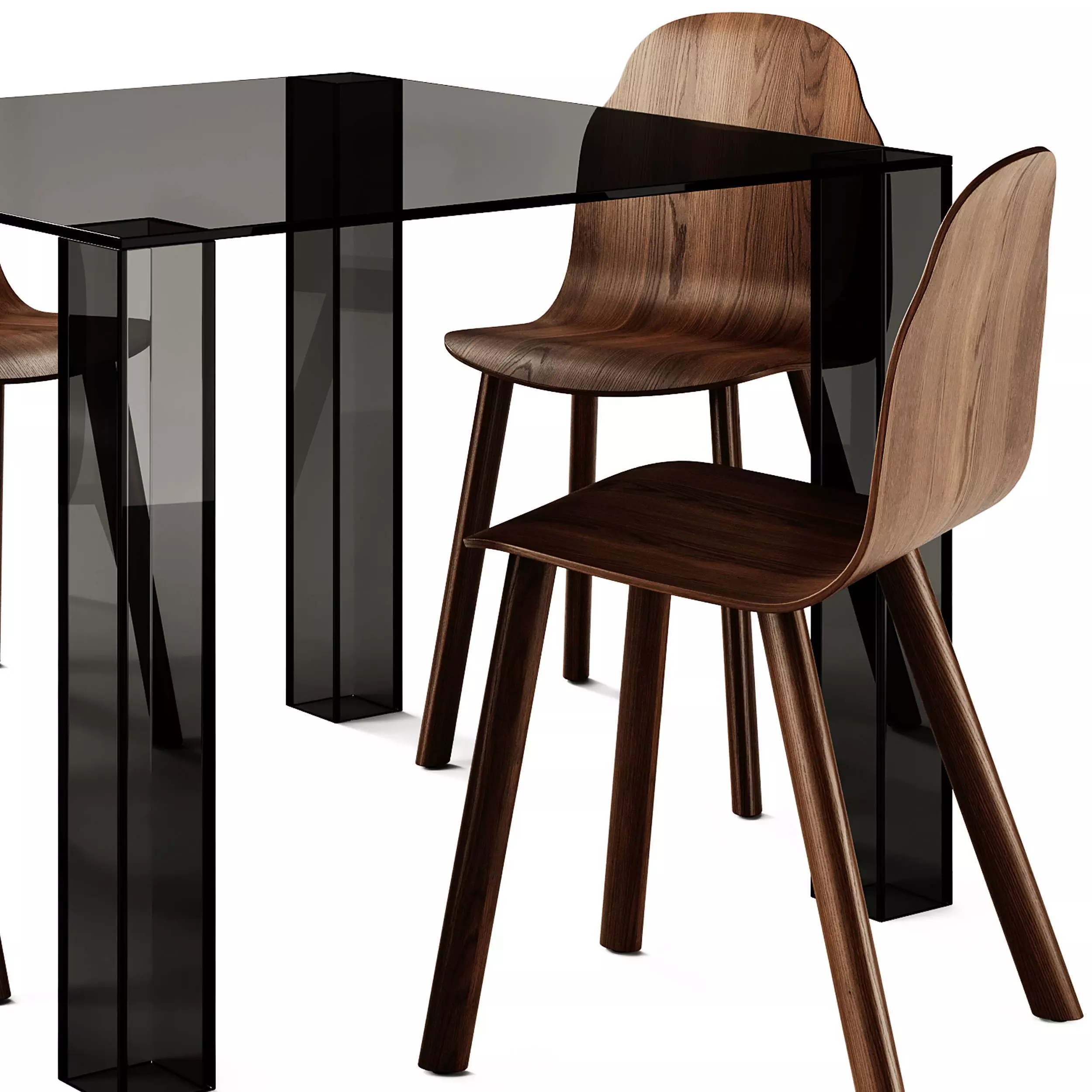 Adularia Glass Table and Boby Chair 3D model_4