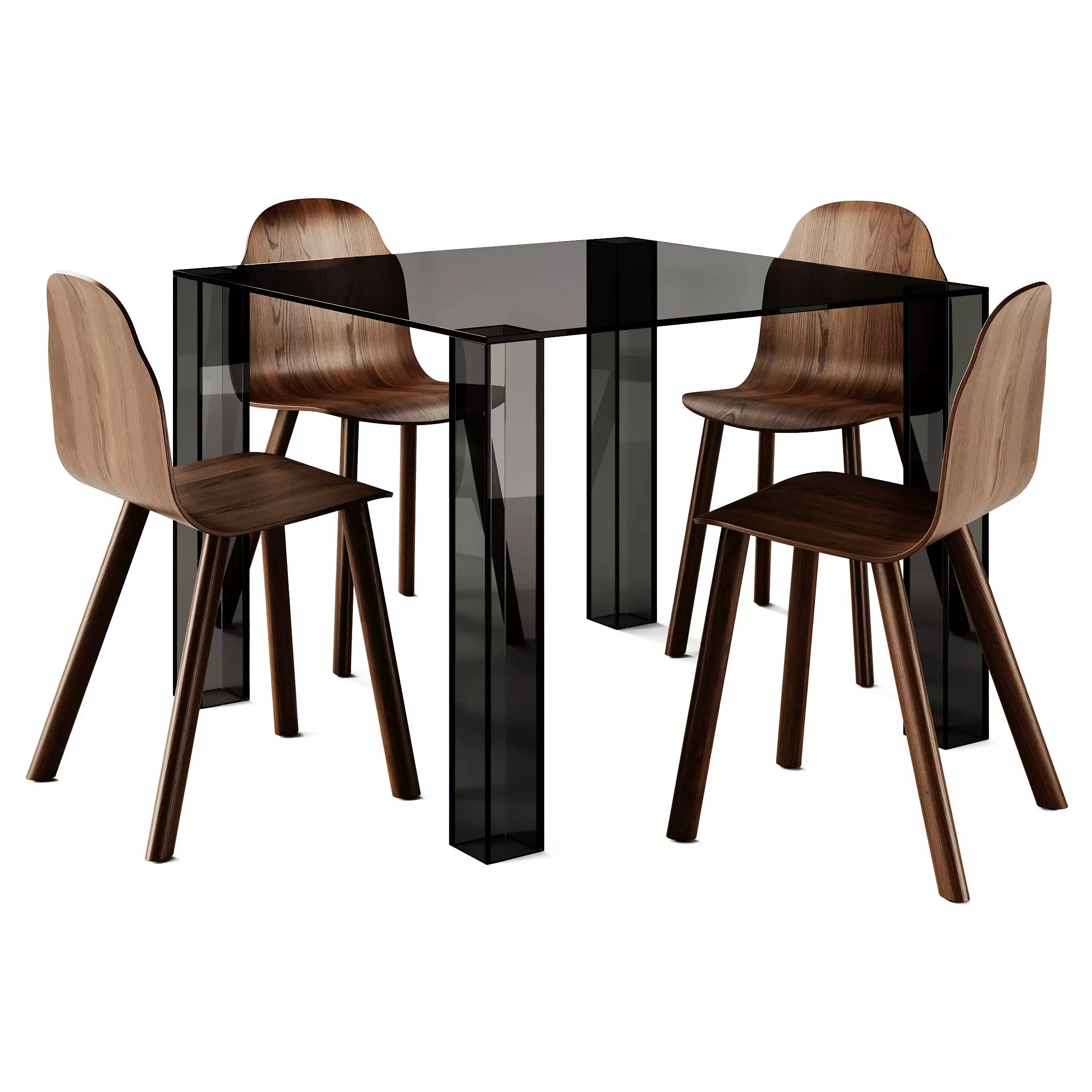 Adularia Glass Table and Boby Chair 3D model_0