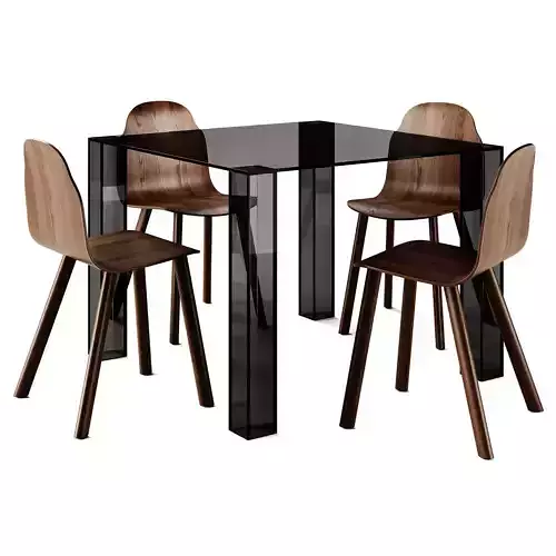 Adularia Glass Table and Boby Chair