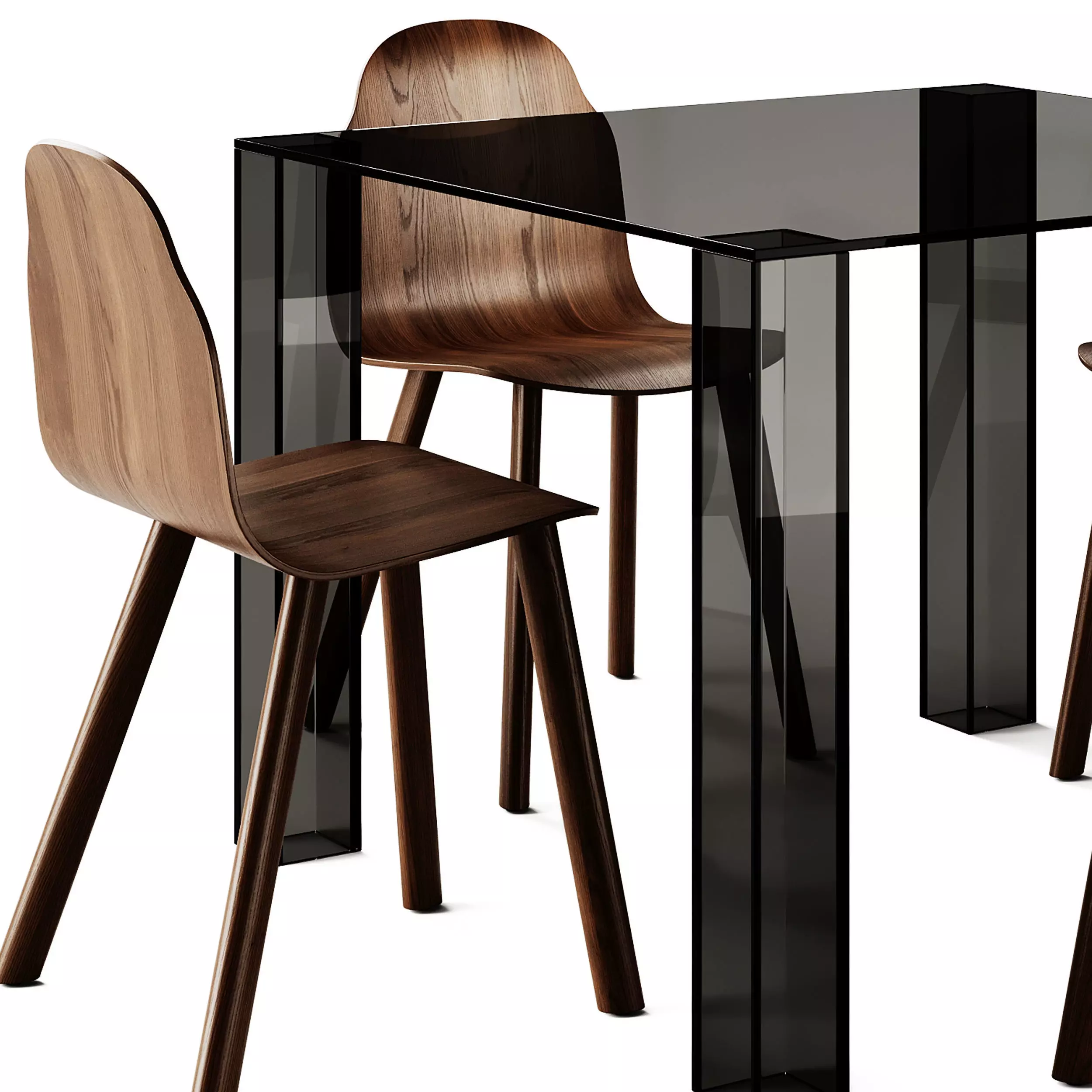 Adularia Glass Table and Boby Chair 3D model_3