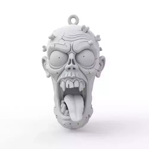 Zombie Keychain 3D Print Model