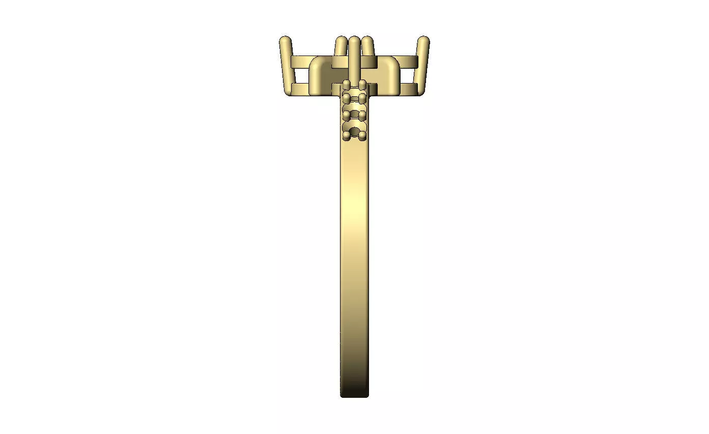 Diamond sides and clover cross cluster ring US sizes 5to10 3D print model_10