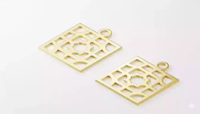 Geometric Lattice Pendant Art