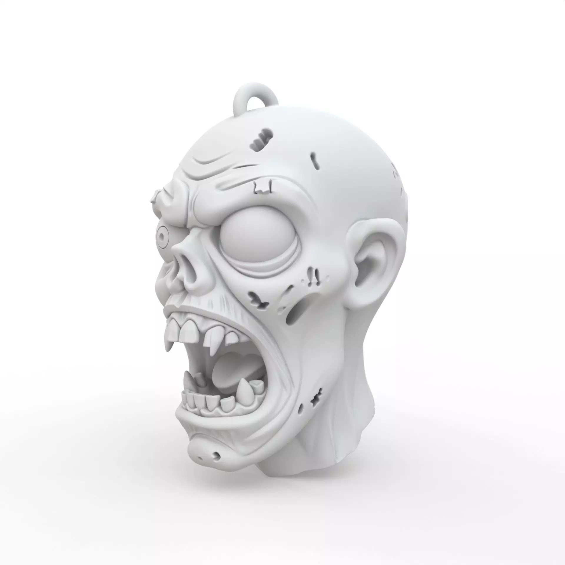 Zombie Keychain 3D Print Model 3D print model_1