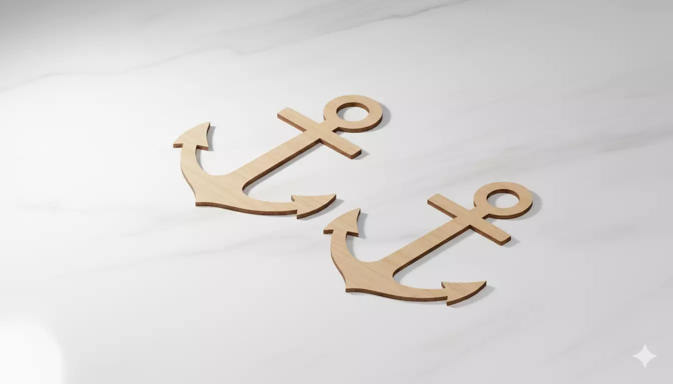 Anchor Pendant Art 3D model_2