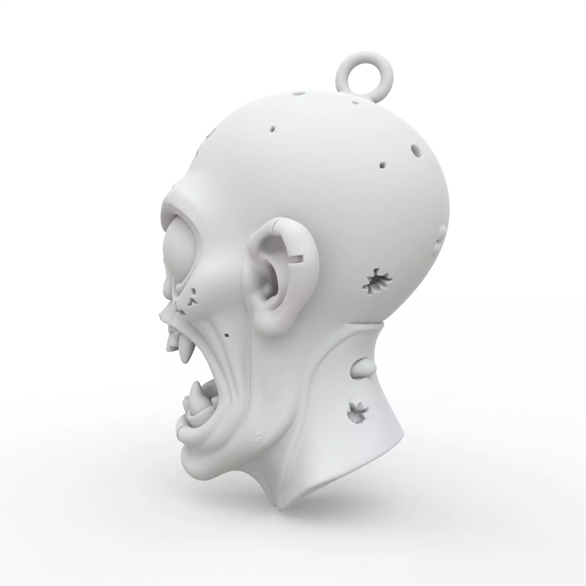 Zombie Keychain 3D Print Model 3D print model_2