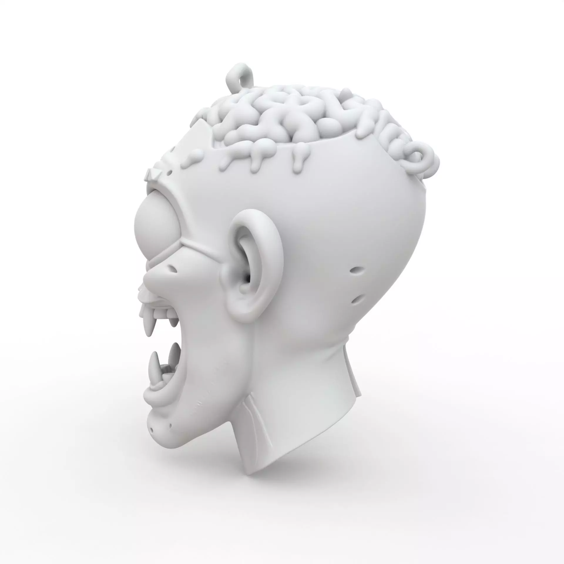 Zombie Keychain 3D Print Model 3D print model_2