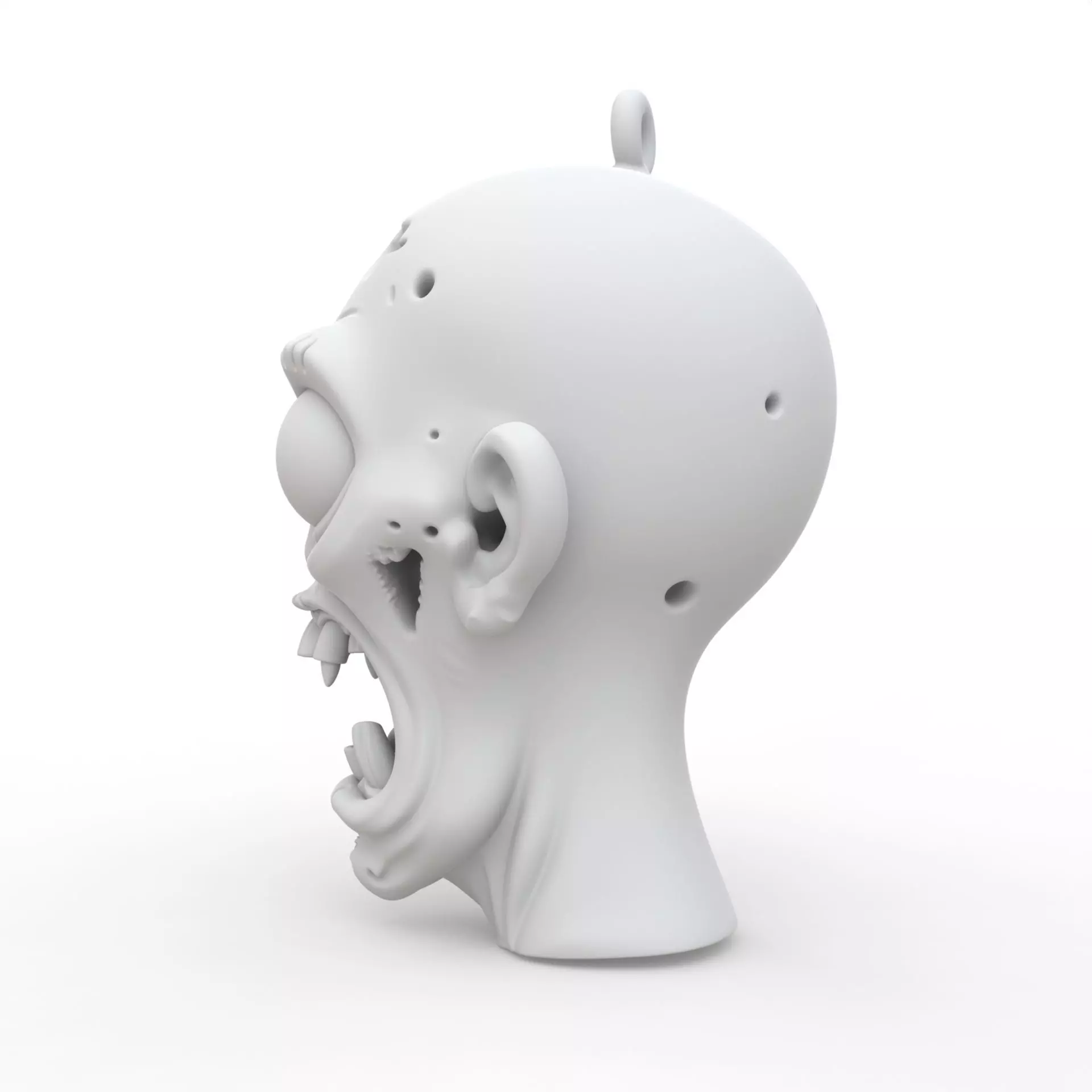 Zombie Keychain 3D Print Model 3D print model_2